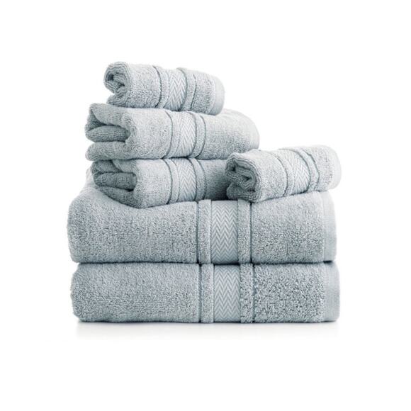Towels 6 Pack Luxury Towel Set, 600 GSM 100% Ring Spun Cotton Highly Absorbent - Picture 1 of 5